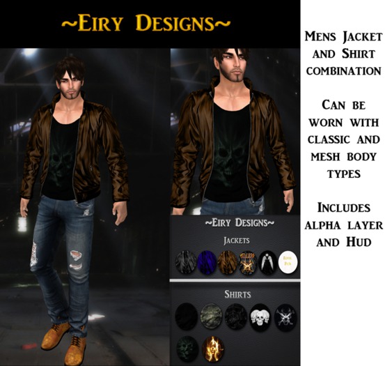 ~ED~ Mens Jacket & Shirt