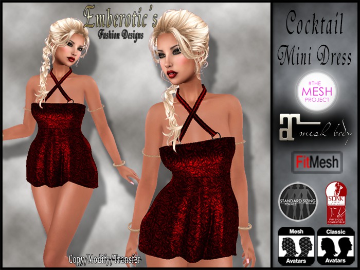 EFD_15 Cocktail Mini Dress Red Envy