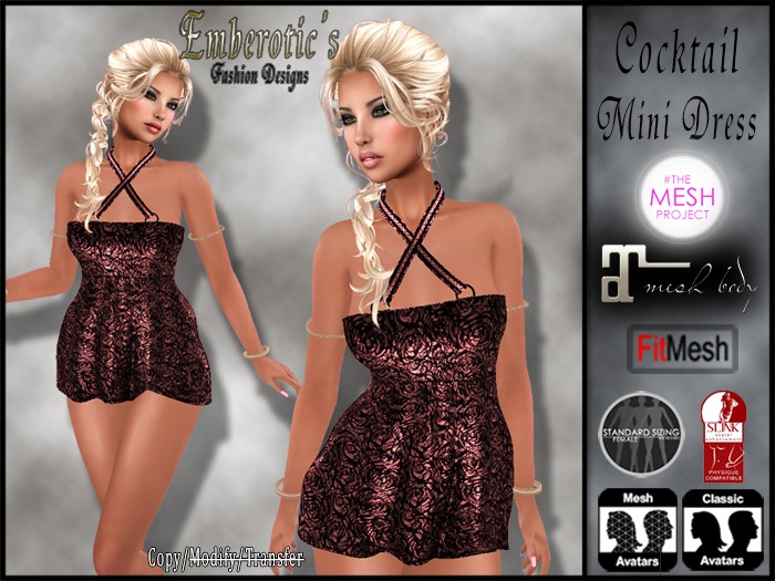 EFD_15 Cocktail Mini Dress Rose