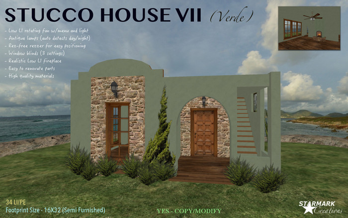 NEW UPDATED! Weekend Cottage with animated fireplace and lockable doors from STARMARK CREATIONS *** PROMO***