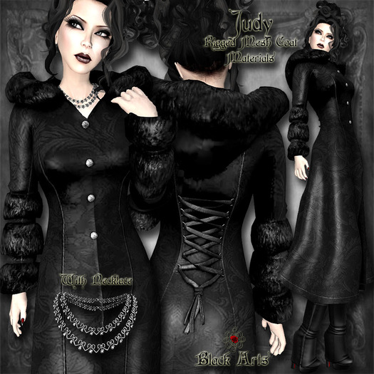 ~Black Arts~Judy Rigged Mesh Coat DEMO