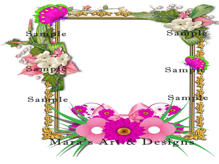 Floral Pink Frame - FULL PERM
