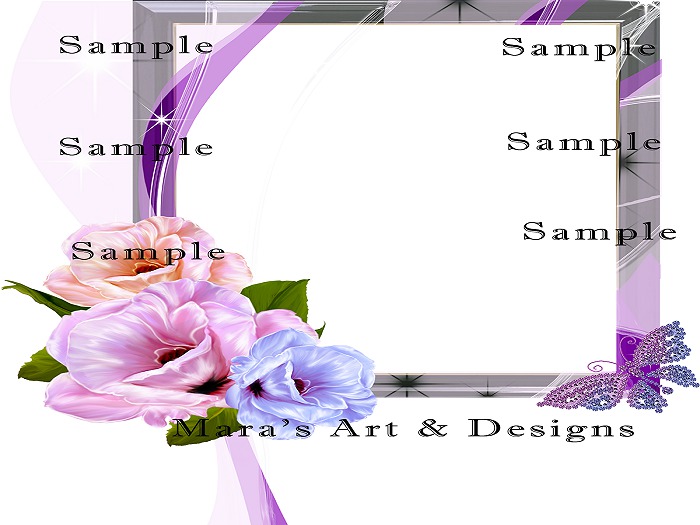 Frame Floral Orchide - FULL PERM