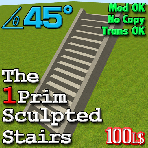 The 1Prim Sculpted Stairs [45DEG.]