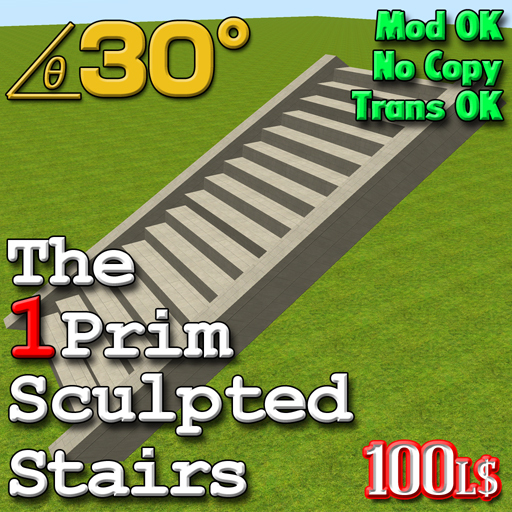 The 1Prim Sculpted Stairs [30DEG.]