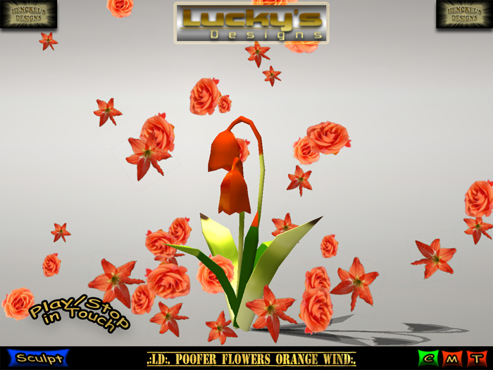 .:LD:. Poofer Flowers Orange Wind:.