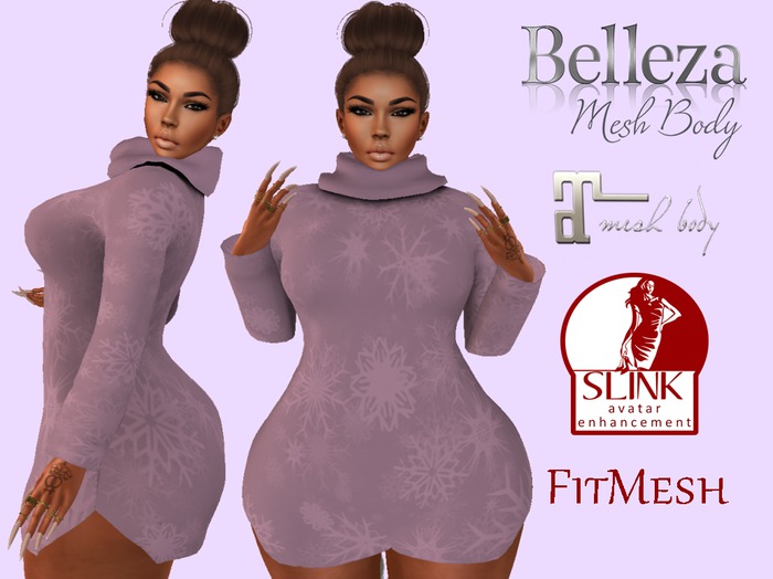 {BeYouTiful} Snowflake Purple Sweater Dress