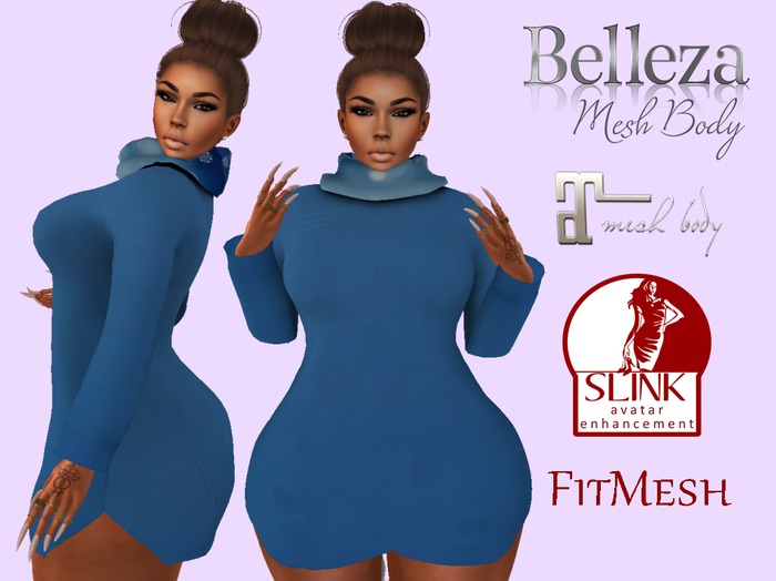 {BeYouTiful}Snowflake Blue Sweater Dress