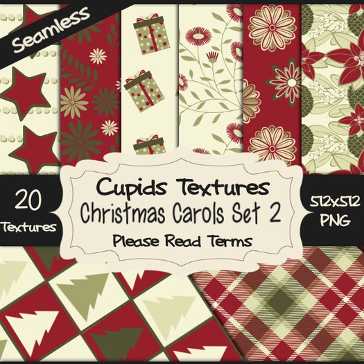 *Cupids Textures * 20 CHRISTMAS CAROLS SET 2