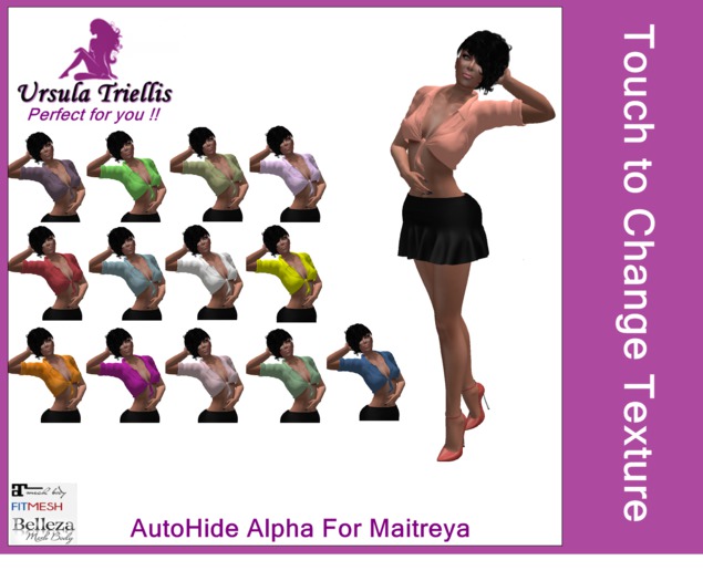 0004742 Mini tied Blouse (Touch Texture)