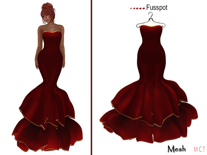 ~Fusspot~ Holly Gown - Red * PROMO *