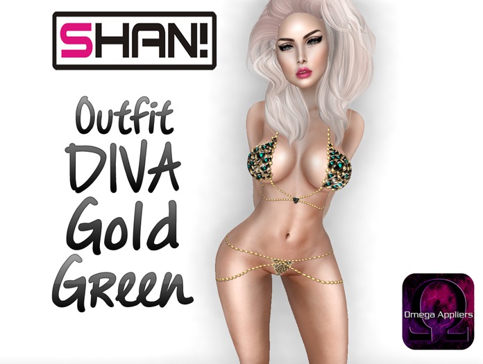 (Shan!) Outfit Diva Gold Green