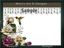 Roses and Bird Frame 1 - FULL PERM