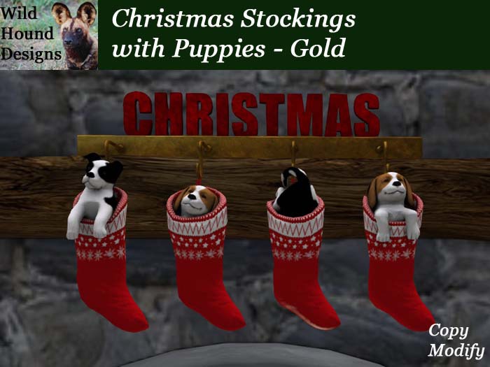 [WHD] - Christmas Stockings - Bear Cubs - Copper