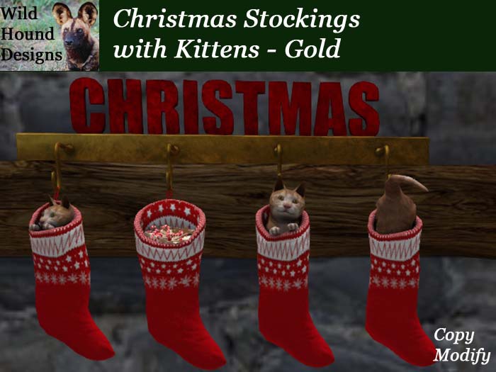 [WHD] - Christmas Stockings - Bear Cubs - Copper