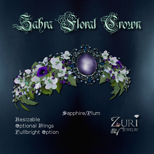 Zuri Rayna-Zahra Floral Crown Sapphire-Plum