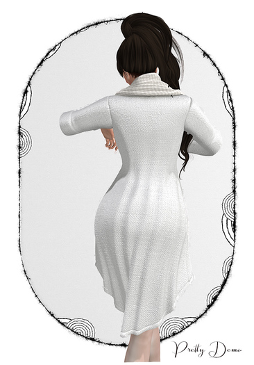.::Pretty Demo::. Checks & Cream Scarf & Wool Dress