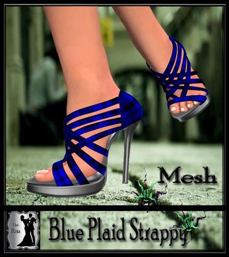 Blue Plaid Strappy