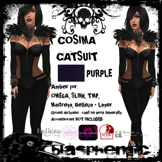 BLASPHEMIC - COSIMA CATSUIT - PURPLE