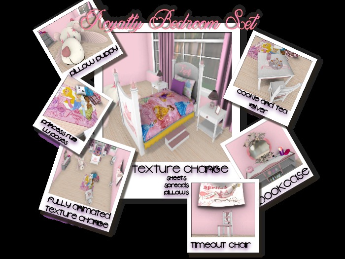 Second Life Marketplace !TEASE! KiDs Royalty Bedroom Set