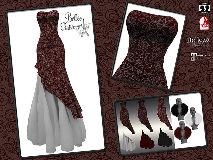 Belles Parisiennes -Dress Clemence Rouge- DEMO
