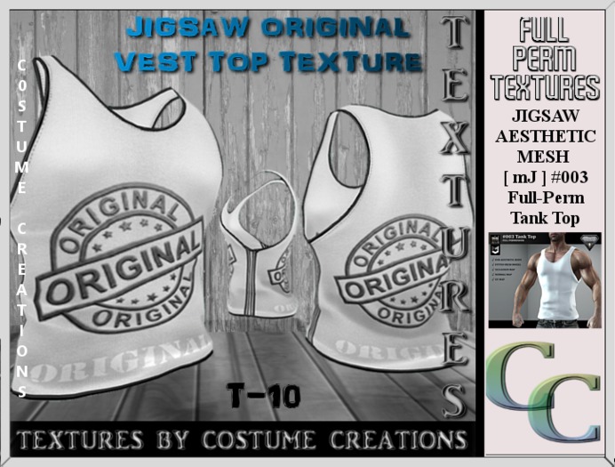 JIGSAW ORIGINAL VEST TEXTURE T10 FULL PERM TEXTURE