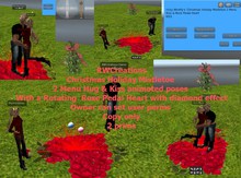 Christmas Holiday Mistletoe 2 Menu Kiss Animated Poses & Rose Pedal Heart w diamond particle effect Box 