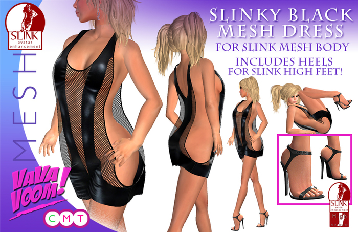 VaVaVOOM ! - Slinky Mesh Dress With Color Change