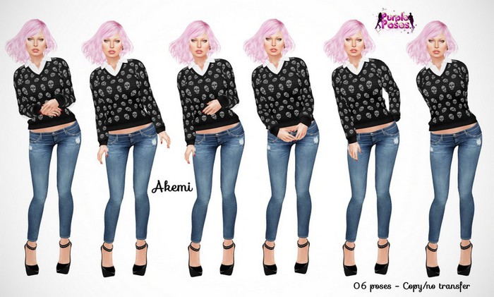 PURPLE POSES AKEMI - Model Poses