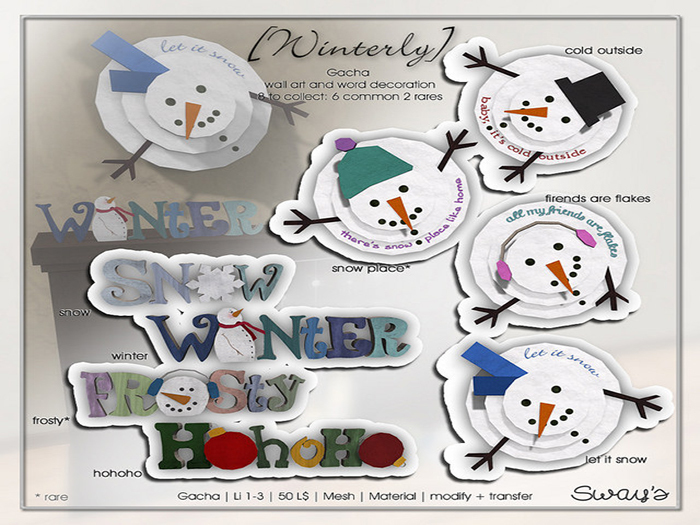 Sway's [Winterly] word decor . winter