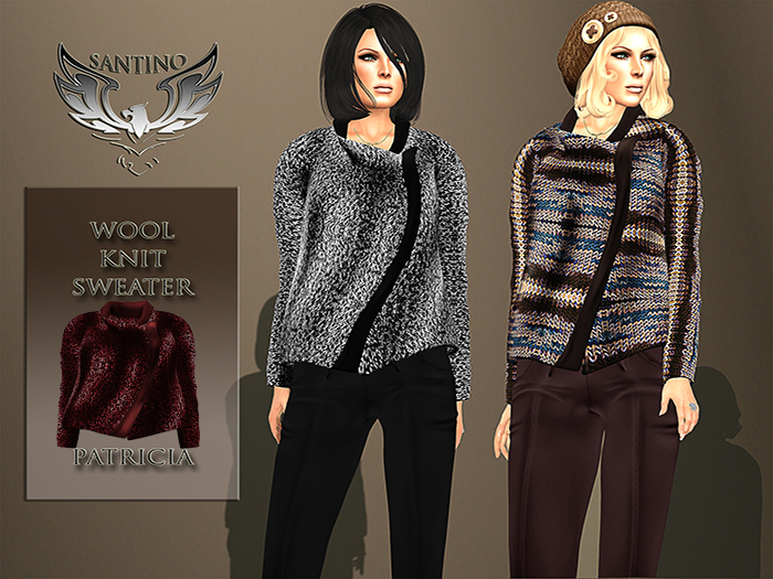 Santino Design-Wool Knit Sweater-Red