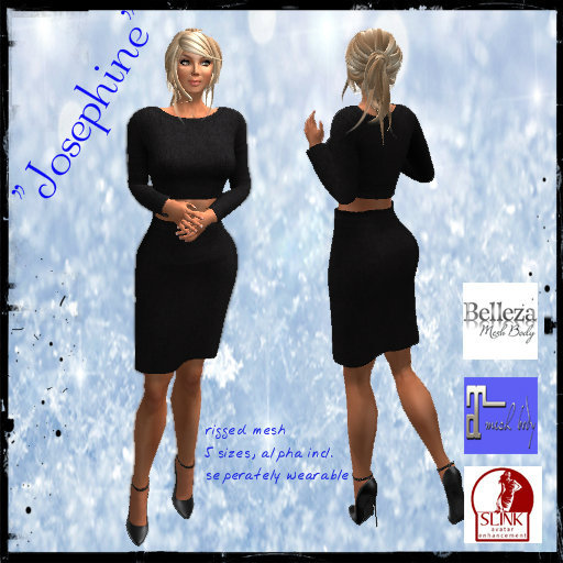 "Josephine" black -shopping bag-