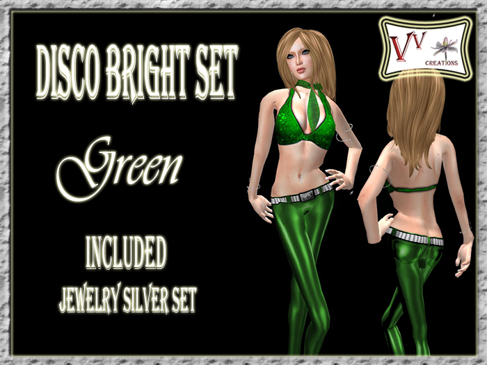 Disco bright green set