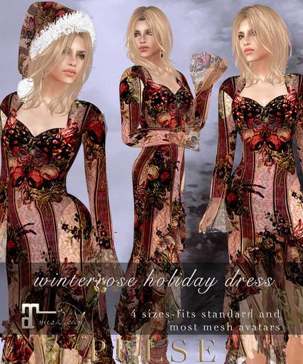 Pulse WinterRose Holiday Dress and Hat