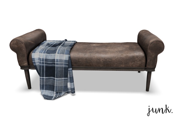 junk. drew chaise. leather.