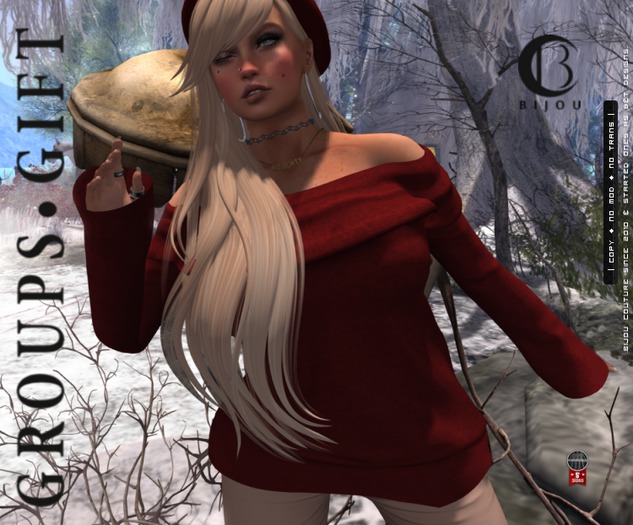 .Bijou ~ PullOver (RED) ~ 25L$ PROMO