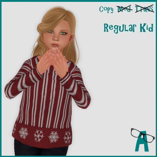 {-A-} Sweater - Red CandyCane Snowflake