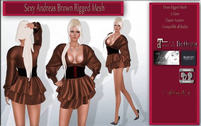 LSR - Sexy Andreas Brown Rigged Mesh