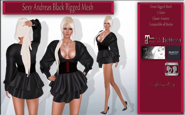 LSR - Sexy Andreas Black Rigged Mesh