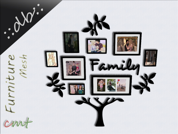 ::db furniture:: Family Tree Picture Frames 10 different photos Mesh 2
