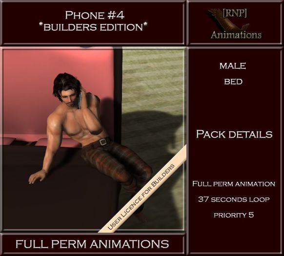 [RNP] Phone #4_Male_Bed - Full Perm Animation