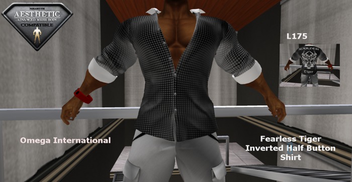 [OI] Fearless Tiger Inverted Half-Unbuttoned Shirt