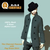 {Q-Essentials} Men's Mesh Charcoal Peacoat