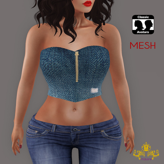 {M.S}Top Mya Jeans - Mesh