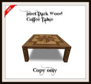 Inset Dark Wood Coffee Table