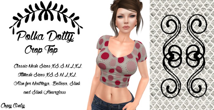 Polka Dotty  Crop Top