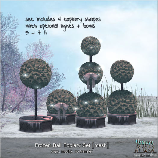 -Hanaya- Frozen Ball Topiary Set [mesh]