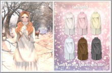 {amiable}Mesh Long Knit Bow Sweater with Skirt(FAT PACK)