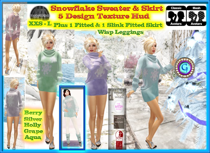 G * DEMO Snowflake Sweater & Skirt