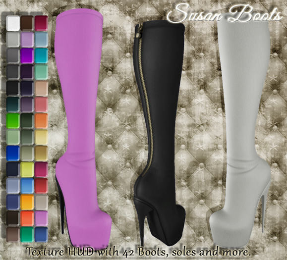 [Syn] Susan Boots (Texture HUD, Fitted for mesh bodies: Freya, Isis, Physique, Maitreya & Venus)